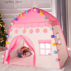 Toy Tents 1.3M Portable Childrens Tent Blue/Pink Child Room Decor Play House Kids Girls Boys Birthday Christmas Gifts Toy Game New L410