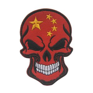 3D -Flaggen der Welt der Weltschädel Schädel Armband Punisher Flag Patch USA Spanien Russland Israel Kanada UK Türkei Moral Militärabzeichen