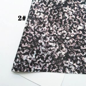 Horrible Brains Printed Chunky Glitter Vinyl Fabric Sheet Felt Backing Synthetic Leather Faux Vinil For Bows DIY A4 SIZE R368B