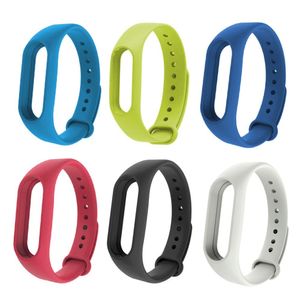 1pc 6 Gökkuşağı Renkleri TPU Bilek Strap Bilezik Yedek Sebze Pedometreleri Orijinal Miband Xiaomi Mi Band 2 Adım Sayacı