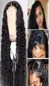 Deep Loose Preplucked Spets Frontal Wig Human Hair Wigs With Baby Hair Water Front Wig Body Straight Curly8587261