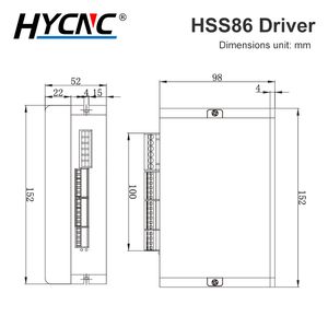 Nema 34 Motor de passo de malha fechada 12n 8n 4n 6a+codificador hybird, 2 fases HSS86 Kit de controlador de servo híbrido 8A CNC