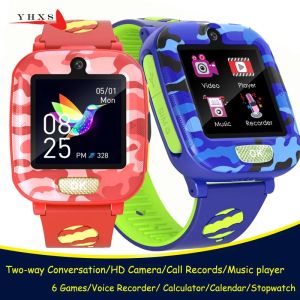 Orologi Smart Watch for Kids Student Girls Games per puzzle Games Games Guarda Baby Music Dual Camera Clock Voice Call Orologio da polso per telefono