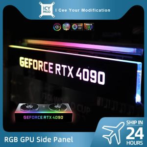 TOWERS RGB GPU Painel lateral Painel lateral Capacidade de vídeo ARGB VGA Decoração personalizada Personalize 5V3pin/12V4pin aura pc mod mod pc mod mod rtx gtx