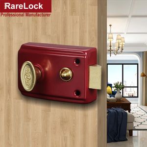 ドアゲートルームホームセキュリティDIYハードウェアRarelockの3つのキーを備えた赤いビンテージドアロック