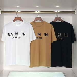 Projektant luksusowy Balans klasyczny letni męski mody High-end-end-eender drukowana okrągła szyja krótkie rękawki T-shirt para mody