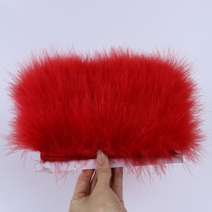 Partihandel 10 meter vit kalkonfjäder fluffig marabou trim för hantverk klänningar kostymdekorationer plommor 5-6 cm