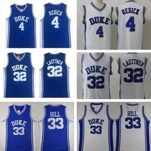 Blue Devils Jersey 4 JJ Redick Trikots 32 Christian Laeter 33 Grant Hill White All Ed NCAA Basketball Kee