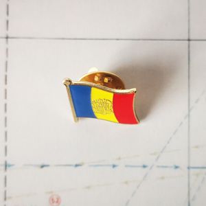 Andorra National Band Band Remodery Patch Shield Shield Square Shame Pin sugli accessori per lo zaino per lo zaino per lo zaino