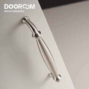 Dooroom Brass Furniture Handles Modern Matt Silver Pulls Wardrobe Dresser Cupboard Cabinet Drawer Wine Bar Brushed Nickel