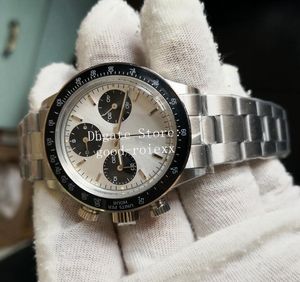 38mm Vintage Uhren Herren Chronograph Watch Antique Men ETA 7750 Handwindende Mechanik Paul Newman Alloy Lünette Herren Kosmograph 6265 Valjoux Armbanduhr