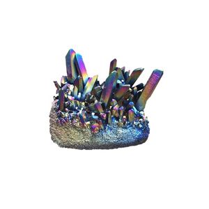 50g aura natural arco -íris titânio bismuth quartzo cluster cluster gemstone amostras vug cura mineral rock pedra decoração
