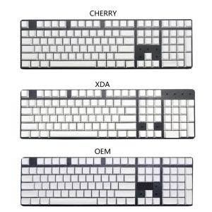 Accessoires 108 Taste PBT Blindschlüsselkaps Cherry OEM XDA NO -Buchstaben weiße Schlüsselcap für Cherry MX Switches Mechanische Tastatur