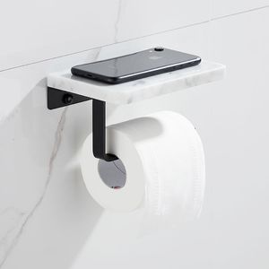 Bathroom Accessories Set Black Bathroom Shelf,Towel Rack,Towel Hanger Paper holder,Toilet Brush Holder Marble & Brass