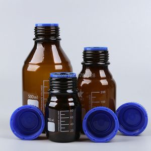 1 pcs 100/250/500/1000 ml BOTCHE BOTTO CAPIO CONTRUTTO ATTREZZATURA DI CHIMICA CHIMICA MEDICA AMBERE GLASTRO COMPLE