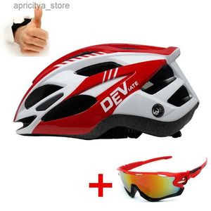 Езда на велосипедные шлемы Dev Mountain Road Bike Helme Большой шириной 19 см спортивные гонки езды на велосипедном шлеме Ultralight Casco Ciclismo MTB Bicyc Helmet L48