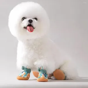 Hundebekleidung Welpenschuhschuhe Verstellbare Anti-Rutsch-Schuhe für im Freien atmungsfähige Protektoren bequeme Haustierhunde