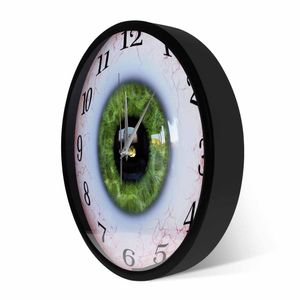 Realistic Eyeball With Green Iris Wall Clock Optrometrist Office Clinic Wall Art Decor Medical Art Science Ophthalmologist Gift