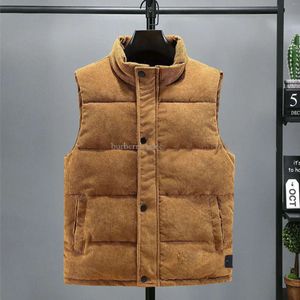 Herrmode Down Parka Vest Women's Cotton Jacket Winter Coat Outdoor Fashion Classic Casual Warm Unisex dragkedja Vindtäthet Stone Coat