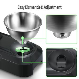 15 Derece Ayarlanabilir Pet Cat Bowl Stand Anti-Slip Köpek Yemeği Eğik Kediler için Yavaş Besleyici Çift Kaseler Dispenser İçecek Besleyicileri