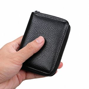 mini Leather 22 Card Holder Men'S Wallet Busin Case Purse Credit Id Passport Cover Rfid Blocking Bag For Women Travel 2022 43NW#