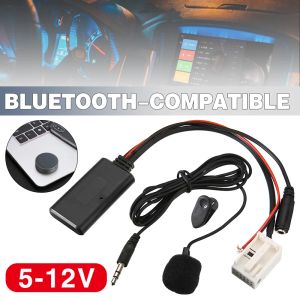 Rádio para Citroen para Peugeot 1PC aux Bluetoothcompatible 5.0 Adaptador de microfone Smartphone Radio CD Adaptador de música de áudio externo