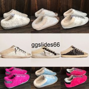 Itália Designer de ouro dourado Goldenlys Gosidade Super estrela Sabot Women Shops Shops Casual Sapatos Classic Classic White Do Old Dirty Sneakers Australia Winter Wool Shoes