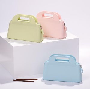 Novo criatividade elegante bolsas à prova d'água com zíper portátil sílica gel bolsa de moeda feminina saco de ombro de bolsa simples