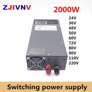 2000w Switching Power Supply SMPS AC-DC Input 110V/220V Output 24v 27v 36v 48v 50v 60v 72v 80v 110v 220v S-2000