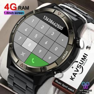 Orologi 2024 Nuovo orologio Smart Memory 4G per Huawei AMOLED 454*454 HD Visualizza sempre il tempo Bluetooth Call Smartwatch Men TWS Earphones