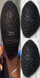 WIG da uomo 4mm6mm8mm10mm12mm Wave afro Afro Wave Full Lace Toupee Chinese Remy Human Hair 360 Sostituzione dei capelli ondulati 8590627