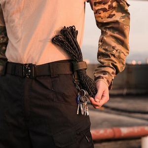 3st utomhus nyckelring taktisk växelklipps keeper påse bälte nyckelring edc molle webbing handskar rep hållare militär molle krok