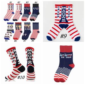Prezydent Trump Socks Maga Trump List pończochy w paski gwiazdy flagi flagi skarpet sportowych Trump Sock