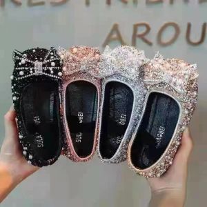 Sneakers spring nya barn skor flickor prinsessor skor glitter barn baby dansskor avslappnad småbarn flicka sandaler