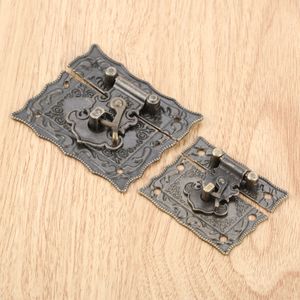 1pc antico chiusura con fibbia chiusura in legno custodia in legno hasp in stile vintage decorativo per la valigia di scatole regalo per gioielli