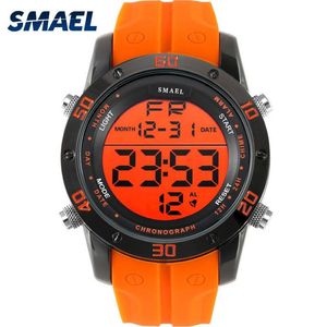 Модные часы мужчины Orange Casual Digital Watches Спортивные светодиодные часы мужские автоматические даты часы 1145 мужские наручные часы водонепроницаемые247G