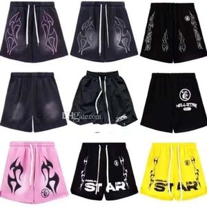 Desingner Men's Hellstar Shorts Plus Fleec Short Hellstar Men Designer Casual Shorts Beach Basketball Running Fitness High Street Ins Retro Old Us Szie S-Xl