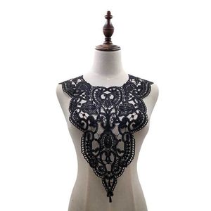 High Quality White Lace Embroidered Applique Water-soluble lace collar Openwork embroidered fake collar DIY lace accessories