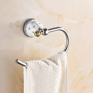 Towel Rings Solid Brass Gold Towel Holder, Bath Shelf Towel Rack Hangers Luxury Bathroom Accessories Wall Mounted Towel holder