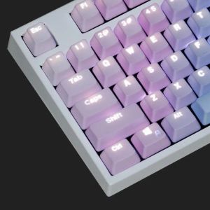 Keyboards 104Pcs PBT Backlight Color Matching Keycaps Replacement for Mechanical Keyboard for Cherry/Kailh/Gateron/Outemu Switch Keyboard