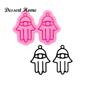 DY0523 Alien/Rabbit/Hamsa Hand/Palm tree Earrings Epoxy Resin Molds for DIY Jewelry Shiny Glossy Silicone Mold Wholesale