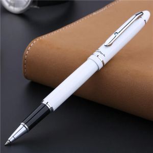 Picasso 608 High Quality Rollerball Pen Gloss White and Silver Diamond Clip Black Red Yellow Rose ,Original Box Optional