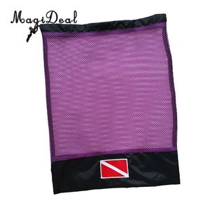 Scuba Diving Snorkeling Swimming Gear Mouthpiece Regulator Mask Tube SMB Beach Travel Mesh Bag - 15.5 x 12.5 inch - 6 Colors