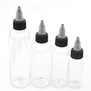 100pcs e液体30ml 60ml 100ml 120mlペットプラスチックドロッパーボトルペン形状空のユニコーンボトルオフキャップT2008193252