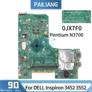 Moderkort för Dell Inspiron 3452 3552 Laptop Motherboard CN0V0D1T 0V0D1T 142791 SR2KL Pentium N3710 896X3 Notebook Mainboard