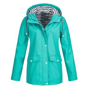 Solid Rain Jacket Plus Size Soft Waterproof Windproof Hooded Raincoat Women Softshell Jacket Winter Jacket Water Proof Hiking
