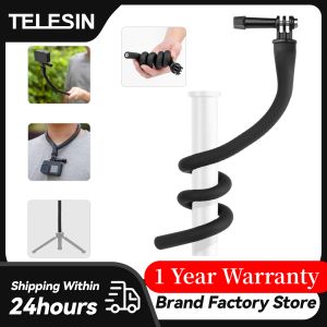 Monopods Telesin Elastyczne selfie kij monopod statyw dla GoPro Insta360 Gdziekolwiek bez narzędzi do telefonu iPhone Camera Phone Universal