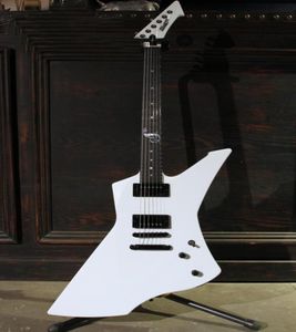 Custom Jame S Hetfield Guitar Explorer Snake Byte White Enetche Guitar Prosewood Fignbord 9V Actative Box Active By Allg4609378