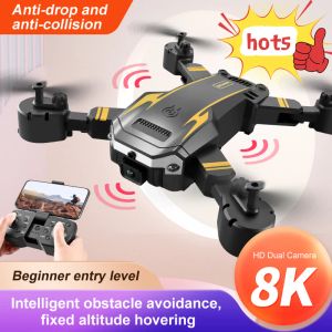 Drönare Hot Selling S6 Folding Drone Intelligent Hinder Undvikande HD 8K Dual Camera RC Aircraft Aerial Photography Aircraft Toys