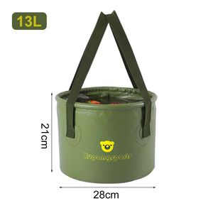 7L/13L/20L Portable Bucket Water Storage Bag Storage Bag Waterproof Water Bag Fishing Folding Bucket Bags